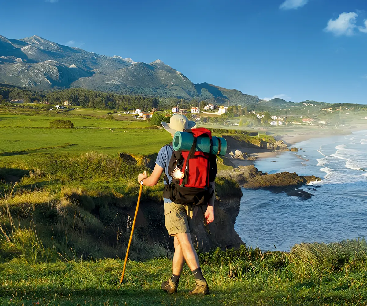 Camino de Santiago a su paso por la costa de Sanxenxo